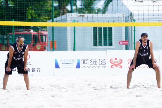 خسارة منتخب فلسطين للطائرة الشاطئية أمام السعودية في افتتاح الآسيوية