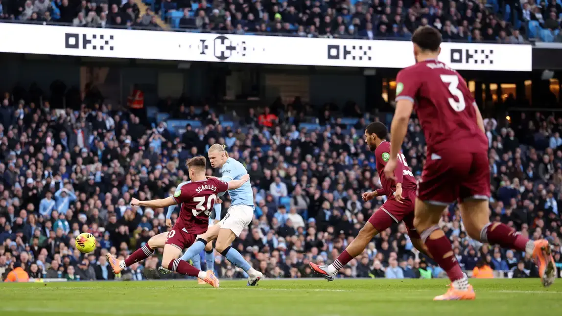 هالاند يتألق بثنائية ورايندرز يواصل التألق في فوز مريح على ملعب الاتحاد