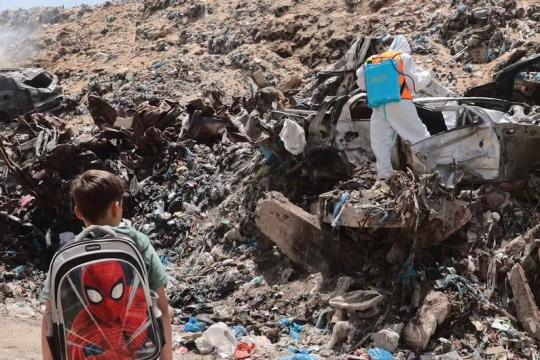 الأمم المتحدة تطلق حملة لإزالة النفايات ومكافحة القوارض في مدينة غزة