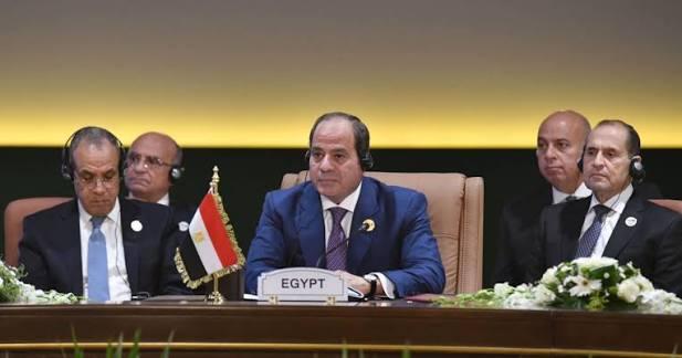 الرئيس المصري يدعو إلى التعاون والحوار في قضايا الموارد المشتركة ويرفض التدخلات الخارجية في شؤون الدول الإفريقية