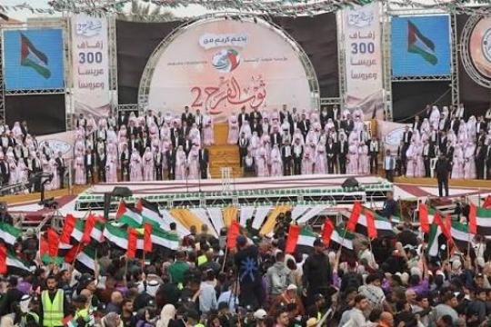 «الفارس الشهم 3» يفتح التسجيل لعرس جماعي يستهدف 250 عريسًا في غزة