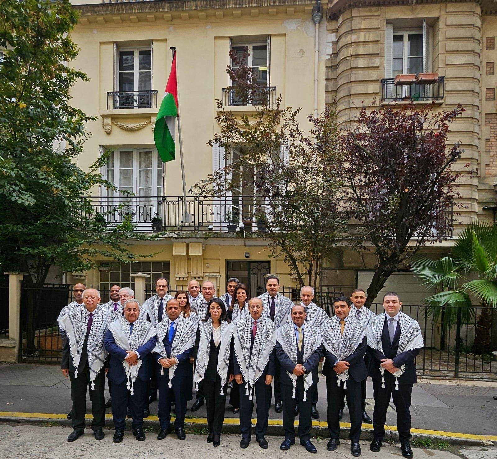 سفيرة فلسطين تعرض أمام مجلس السفراء العرب الانتهاكات اليومية في غزة وخطر قرارات الاحتلال على إقامة الدولة الفلسطينية
