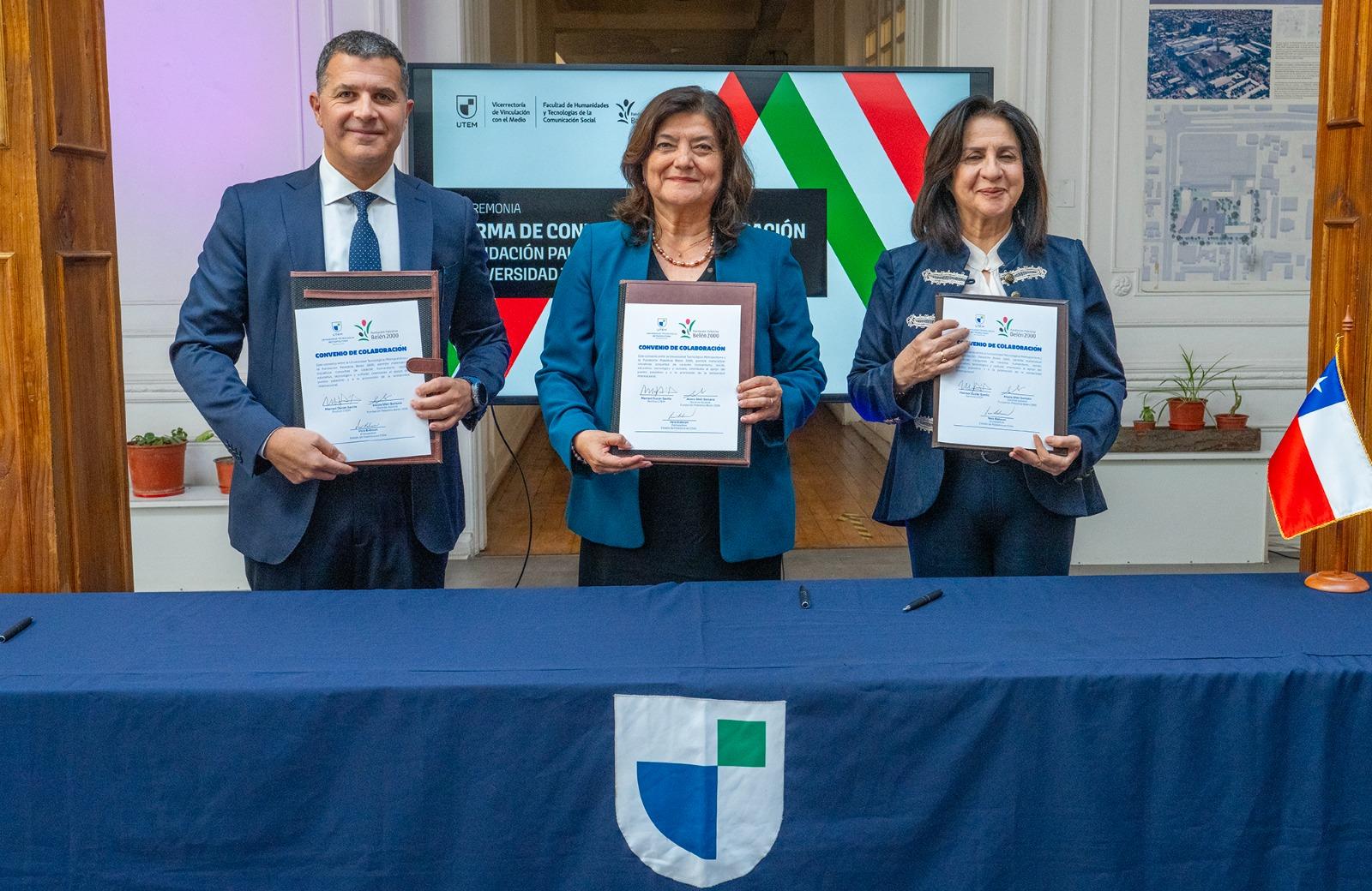 اتفاقية بين سفارة فلسطين وجامعة UTEM ومؤسسة بيت لحم 2000 لدعم الأطفال باستخدام الطباعة ثلاثية الأبعاد