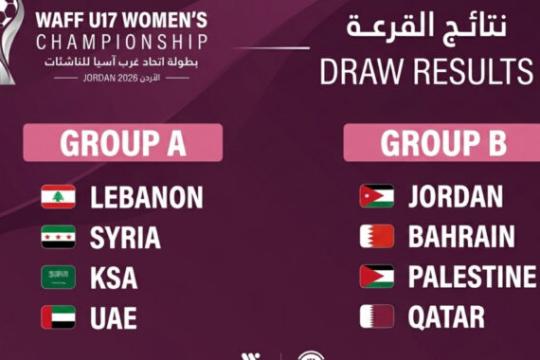 منتخب فلسطين للناشئات في مجموعة الأردن والبحرين ببطولة غرب آسيا السادسة