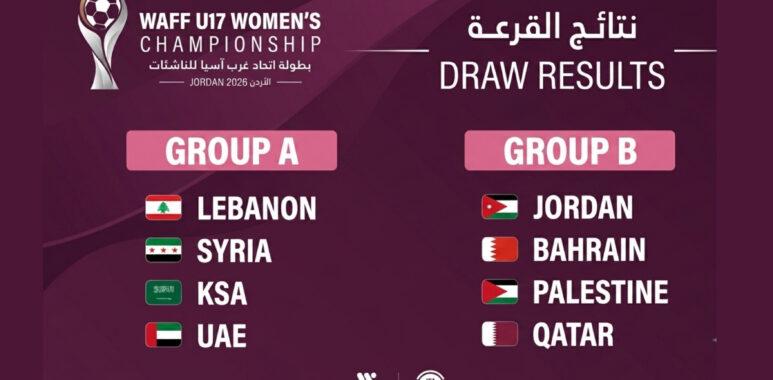 منتخب فلسطين للناشئات في مجموعة الأردن والبحرين ببطولة غرب آسيا السادسة