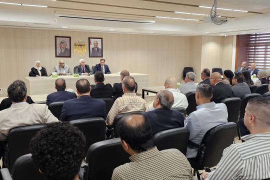 اللجنة المكلفة بالتحضير لانتخابات المجلس الوطني تلتقي الجالية الفلسطينية في مصر