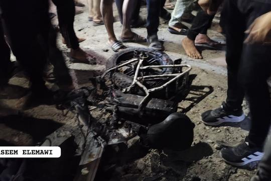 شهيدان باستهداف دراجة قرب مبنى الصناعة غرب مدينة غزة