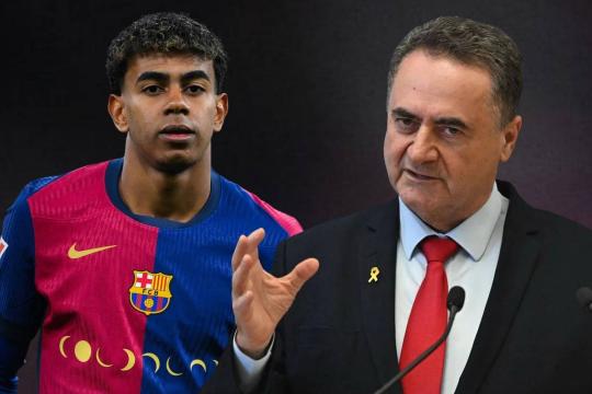 وزير إسرائيلي يهاجم لامين يامال بعد رفعه علم فلسطين خلال احتفالات برشلونة