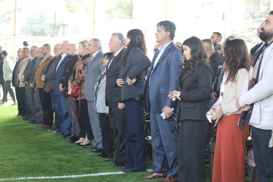 افتتاح ملعب مركز القدس للشباب في مخيم الرشيدية بدعم بولندي