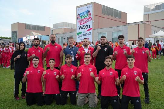 منتخب فلسطين للكيك بوكسينغ يصل إيطاليا للمشاركة في بطولة العالم للشباب