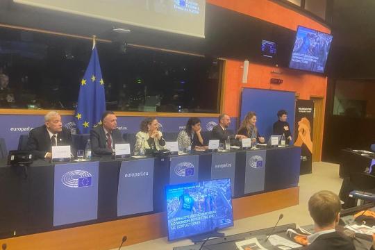 نقابة الصحفيين الفلسطينيين تُشارك في حفل جائزة ساخاروف لحرية الفكر 2025