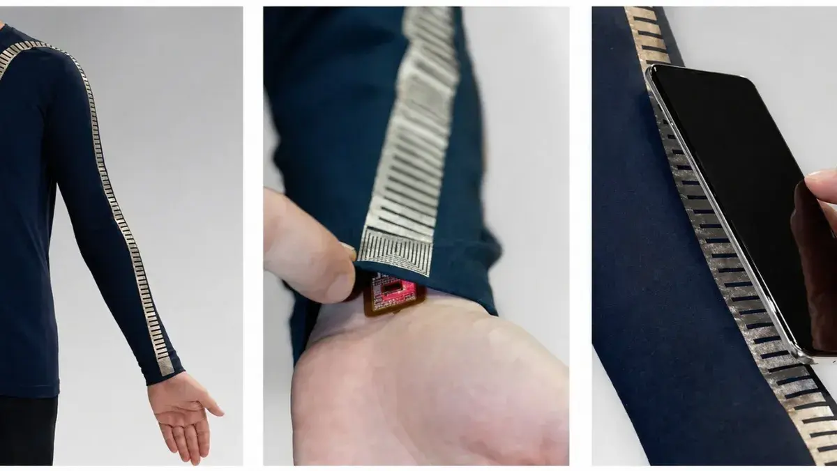 تقنية مبتكرة تحوّل الملابس إلى نظام طبي متكامل يعتمد على الهاتف الذكي لنقل الطاقة والبيانات