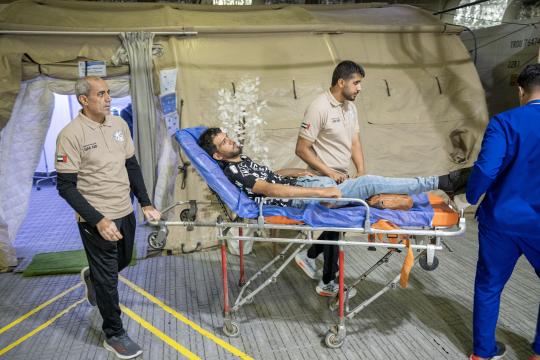 المستشفى الإماراتي العائم في العريش يستقبل 5 حالات جديدة من غزة ضمن عملية "الفارس الشهم 3"
