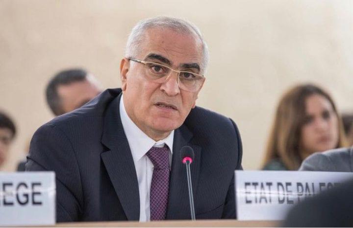 السفير خريشي يخاطب حقوق الانسان بضرورة معاقبة الاحتلال على جرائمه