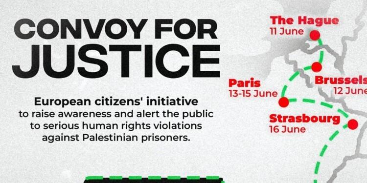 انطلاق "قافلة العدالة" دعماً لحقوق الأسرى الفلسطينيين في سجون الاحتلال