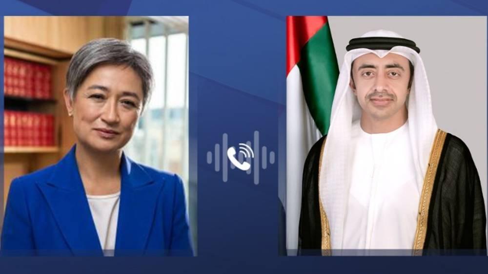 عبدالله بن زايد يجري اتصالًا مع وزيرة خارجية أستراليا ويبحث الأوضاع في غزة