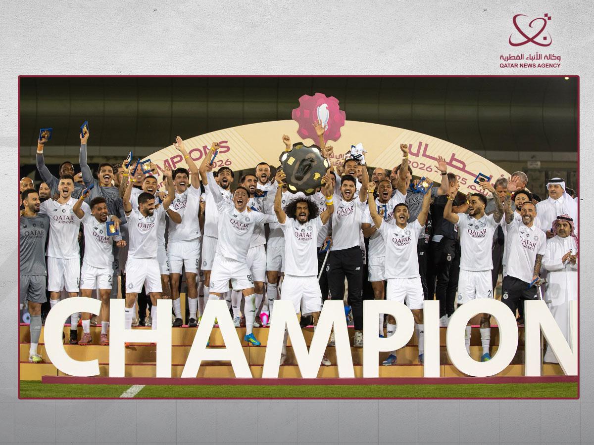 السد يحسم اللقب الثالث توالياً في ختام الموسم بفوز 3-2 ويواصل هيمنته على الكرة القطرية