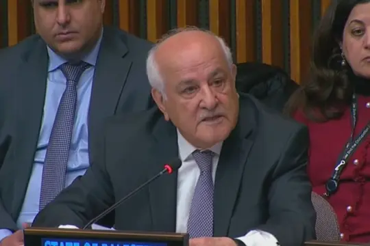 مندوب فلسطين في الأمم المتحدة يؤكد وحدة غزة والضفة ويطالب بانسحاب إسرائيل الفوري