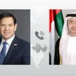 عبد الله بن زايد يبحث مع وزير الخارجية الأميركي دعم خطة ترمب وأوضاع غزة