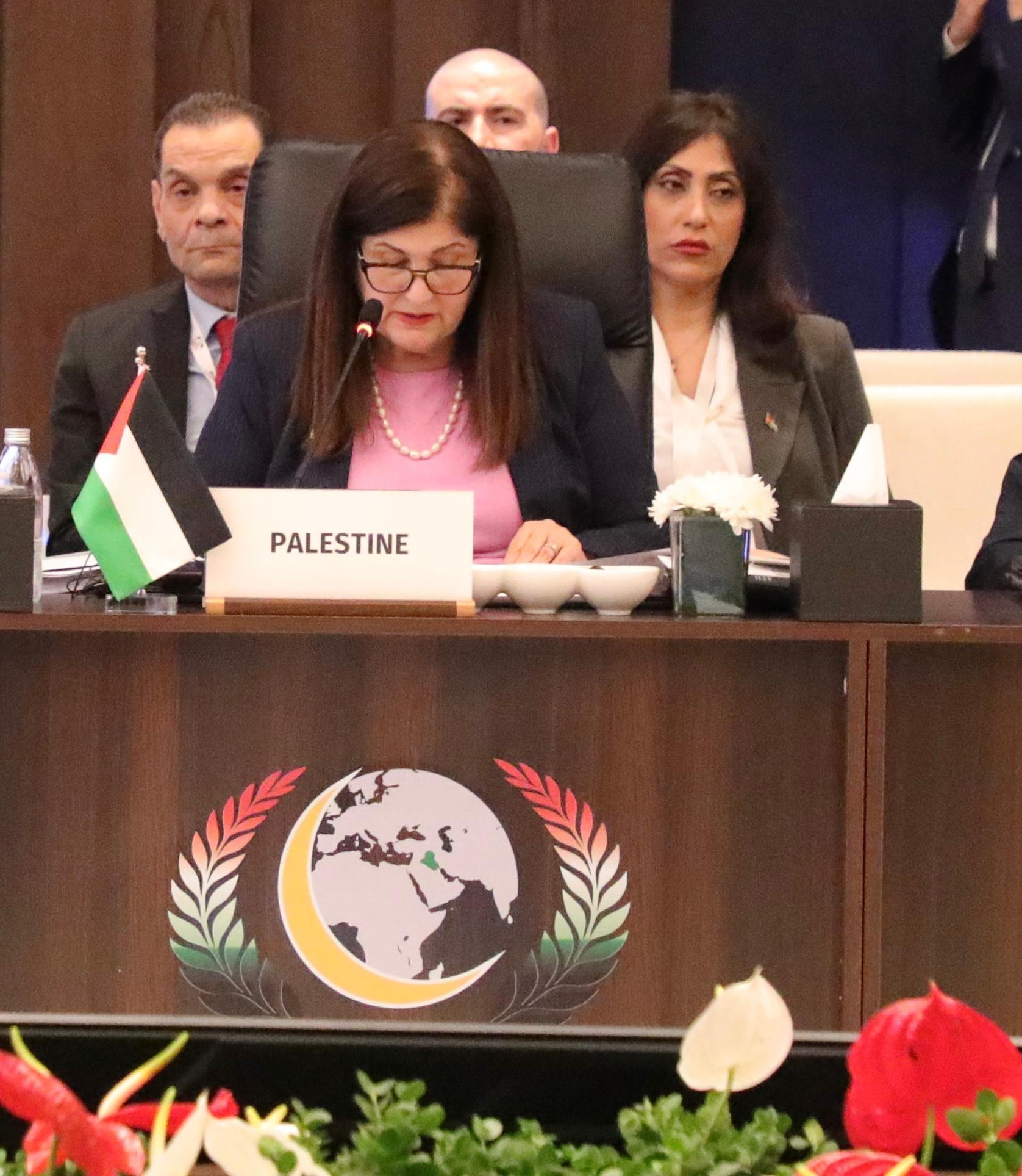 وزيرة الخارجية فارسين شاهين تطالب بفرض ضغوط سياسية واقتصادية على إسرائيل