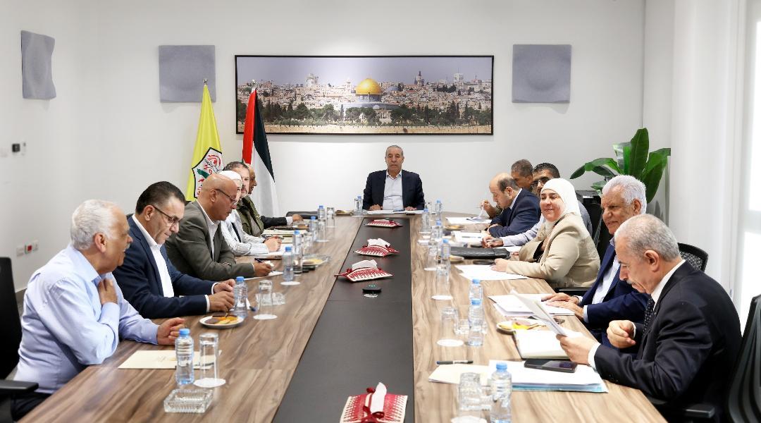 اللجنة برئاسة حسين الشيخ تؤكد تعزيز وحدة الحركة واستمرار الحوار مع الفصائل وتنتخب تيسير البرديني نائباً لأمين السر