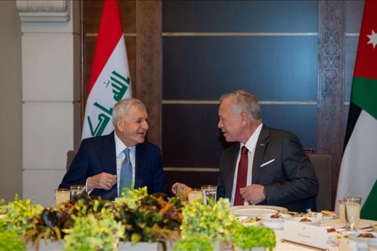 ملك الأردن والرئيس العراقي يبحثان في عمّان تعزيز التعاون الاقتصادي والمستجدات الإقليمية