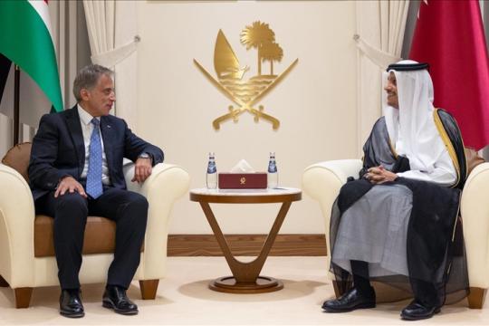 رئيسا وزراء الأردن وقطر يبحثان التعاون الاقتصادي ووقف إطلاق النار في غزة