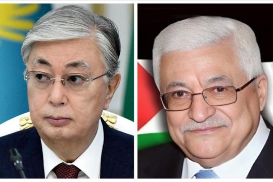 عباس يبحث مع رئيس كازاخستان تطورات الأوضاع في فلسطين وخطة وقف إطلاق النار