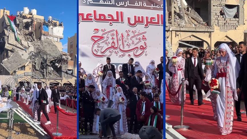 حفل "ثوب الفرح" أقيم بين أنقاض مدينة خان يونس لإرسال رسالة حياة وأمل رغم الدمار والحرب الإسرائيلية