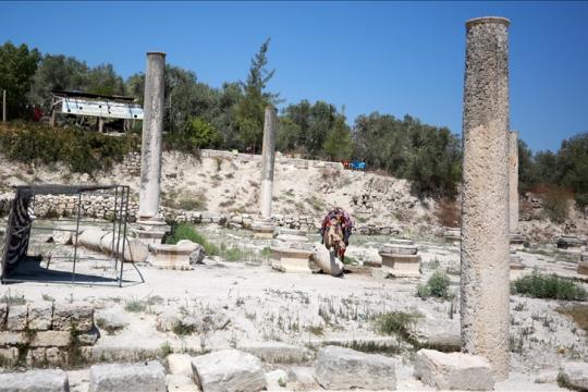 قوات إسرائيلية تستولي على أعمدة أثرية في المزرعة الشرقية وسط تنديد فلسطيني بمواصلة نهب التراث