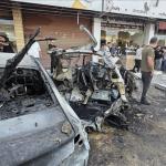 إصابة 7 أشخاص في قصف إسرائيلي لمركبة بمدينة بنت جبيل جنوب لبنان