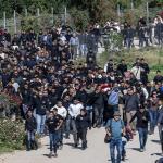 تشييع جثمان الشاب الفلسطيني محمد الترابين بعد قتله على يد الشرطة الإسرائيلية في النقب