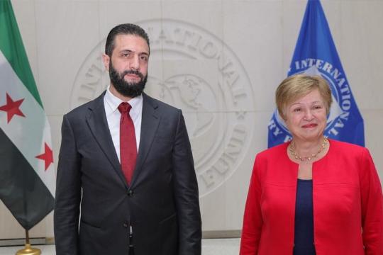 الرئيس السوري أحمد الشرع يلتقي مديرة صندوق النقد الدولي في واشنطن