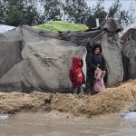 مصرع شابة فلسطينية جراء انهيار جدار على خيمة نازحين غرب غزة مع اشتداد المنخفض الجوي