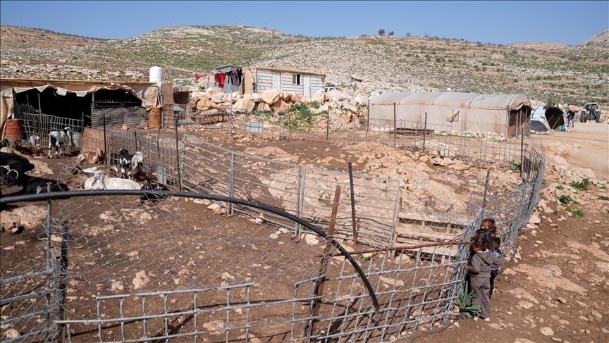 الاحتلال ينذر تجمع الخلايل البدوي بالإخلاء ويعتقل متضامنين أجانب شرق رام الله