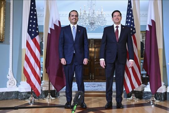 وزير الخارجية الأمريكي يلتقي نظيره القطري في واشنطن لإطلاق الحوار الاستراتيجي السابع