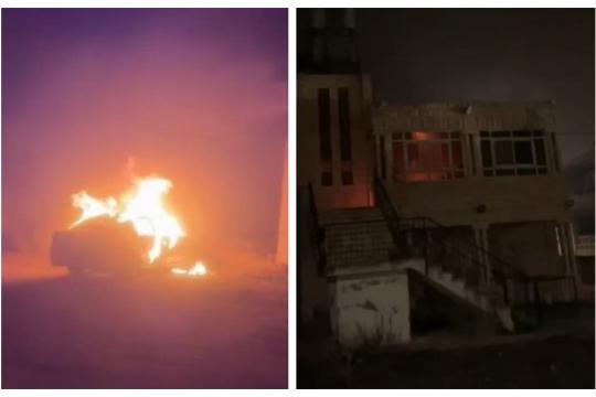 مستوطنون يحرقون منزلاً ومركبة في ترمسعيا شمال شرق رام الله