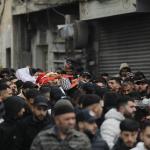 تشييع جثمان الشهيد مصطفى حمد في مخيم قلنديا وسط هتافات منددة بالاحتلال