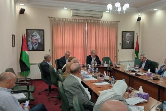 اللجنة التحضيرية لانتخابات المجلس الوطني الفلسطيني تبحث ترتيبات العملية الانتخابية