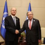 رئيس الوزراء الفلسطيني يبحث مع غوتيريش الأوضاع الإنسانية في غزة واعتداءات الاحتلال في الضفة