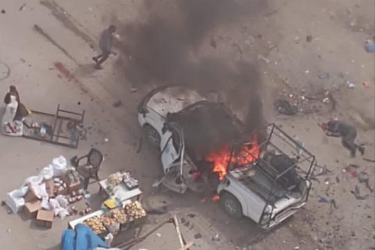 4 شهداء بينهم طفل في قصف إسرائيلي استهدف مركبة شرطة وسط مدينة غزة