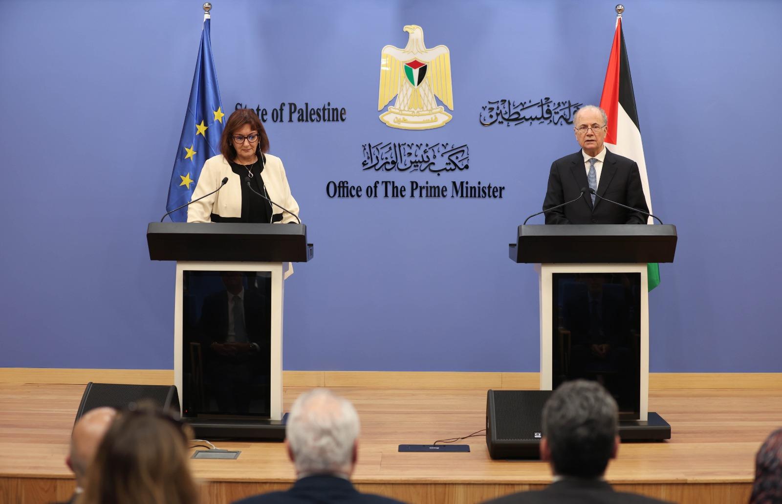 مصطفى خلال اجتماع مع مسؤولين أوروبيين: إسرائيل تمارس سياسات ممنهجة لتقويض حل الدولتين وتدمير الاقتصاد الفلسطيني