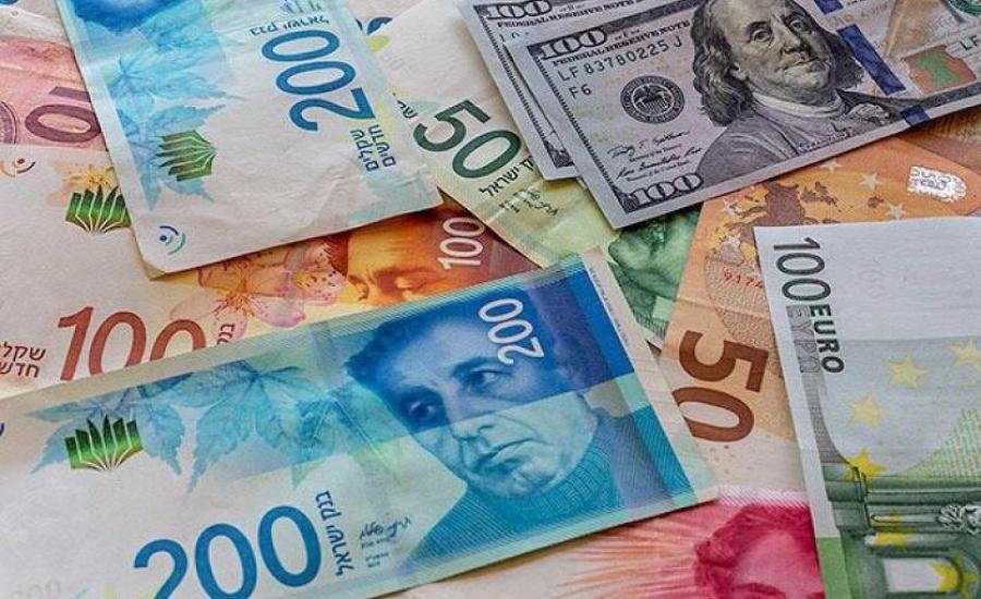 الدولار عند 2.99 شيكل واليورو 3.52 والدينار الأردني 4.22