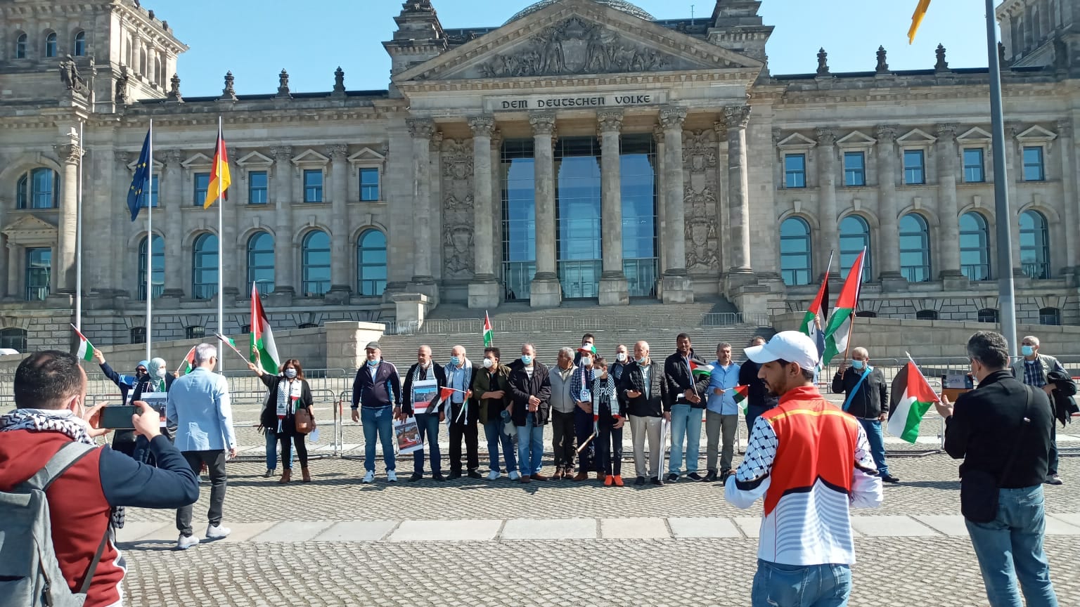 احتجاجات بالعاصمة برلين تنديدًا باعتداءات الاحتلال ضد أهالي الشيخ جراح