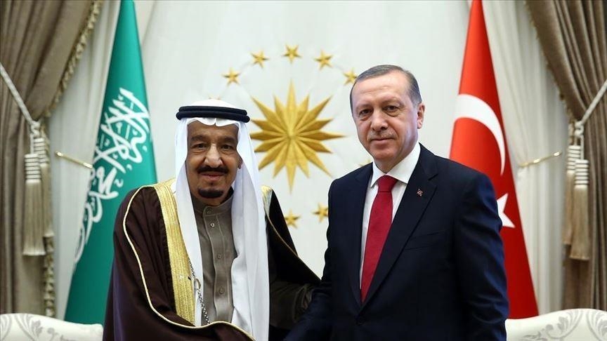 أردوغان والعاهل السعودي يبحثان العلاقات الثنائية بين البلدين
