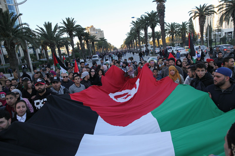 وقفات للتضامن مع الشعب الفلسطيني في عدد من الولايات التونسية