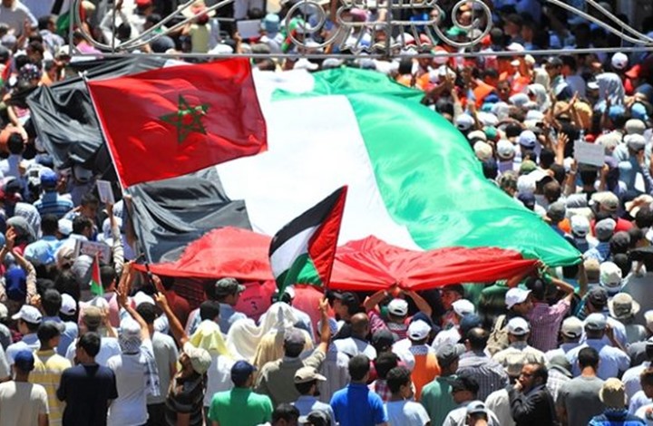 مسيرات حاشدة في 55 مدينة مغربية تضامناً مع الشعب الفلسطيني