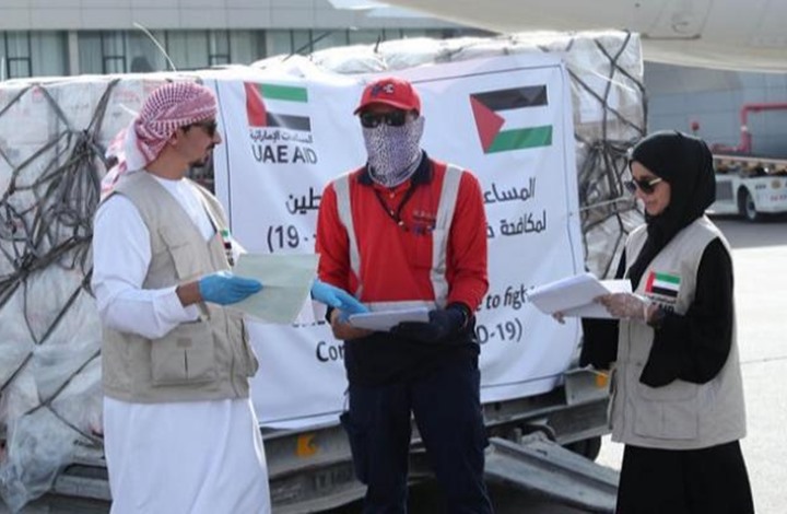 قافلة مساعدات انسانية من الإمارات في طريقها إلى غزة