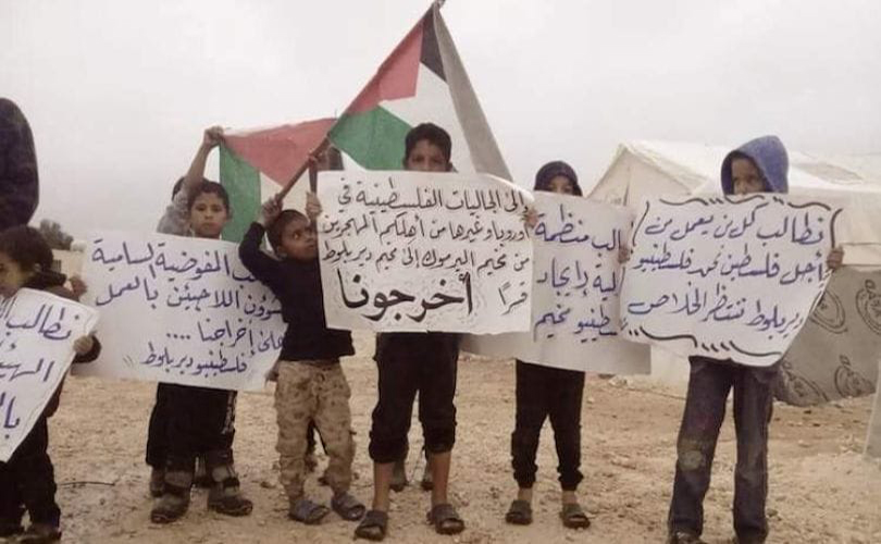 اللاجئون الفلسطينيون في الشمال السوري يعيشون أوضاعاً مأساوية