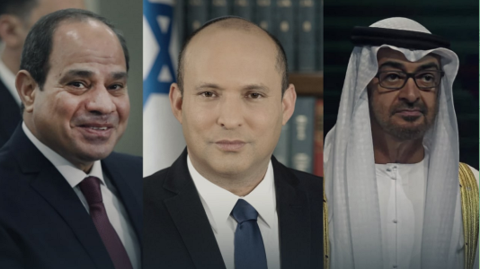 قمة ثلاثية تجمع بن زايد والسيسي وبينيت في شرم الشيخ